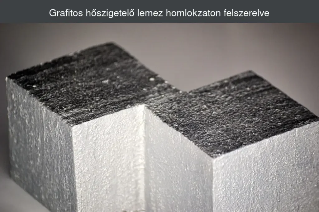 Grafitos hőszigetelő lemez homlokzaton felszerelve