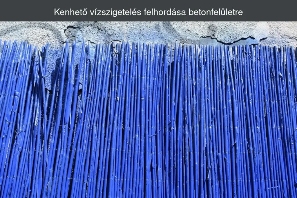 Kenhető vízszigetelés felhordása betonfelületre